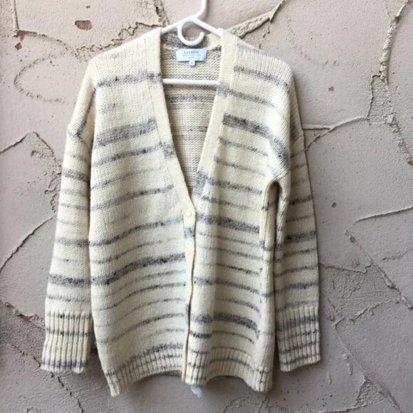 La Ligne Melange Martha Cardigan Cream Size XS - Picture 5 of 10